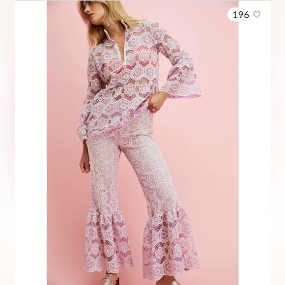 Anna Sui Mod Floral Lace Set/ Size XS